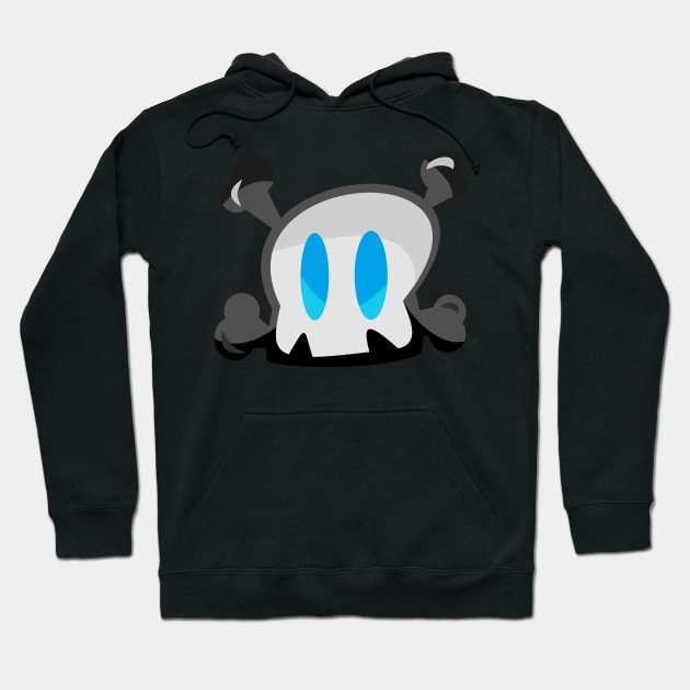 blue bonehead Hoodie by prettyguardianstudio